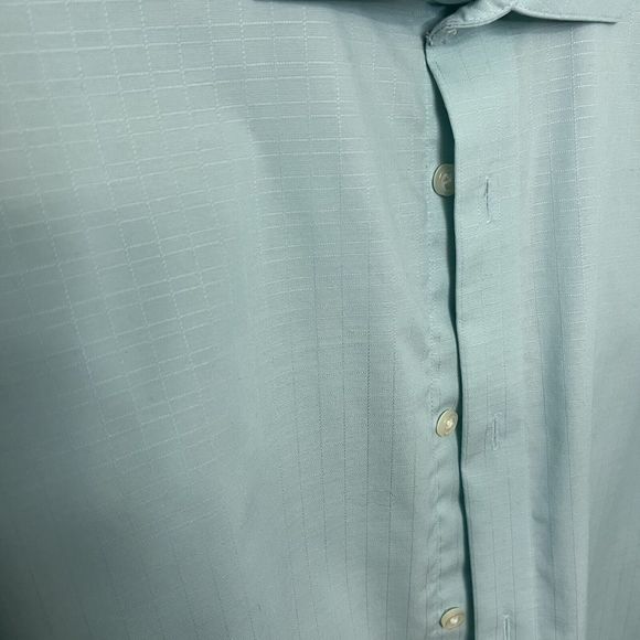 Calvin Klein Infinite Non-Iron Slim Fit Blue 16 1/2 32/33 Large Mens Dress Shirt - Picture 3 of 9